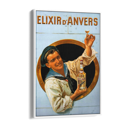 Elixir D'Anvers Belgian | Framed Canvas Vintage Advertisement