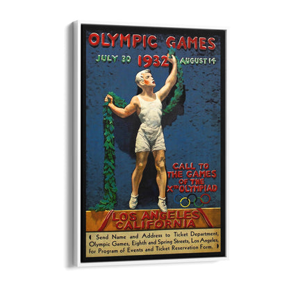 Los Angeles Olympics by Julio Kilenyi | Framed Canvas Vintage Travel Advertisement