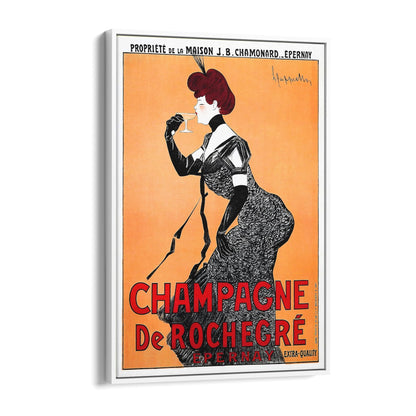 Champagne De Rochegre French Wine | Framed Canvas Vintage Advertisement