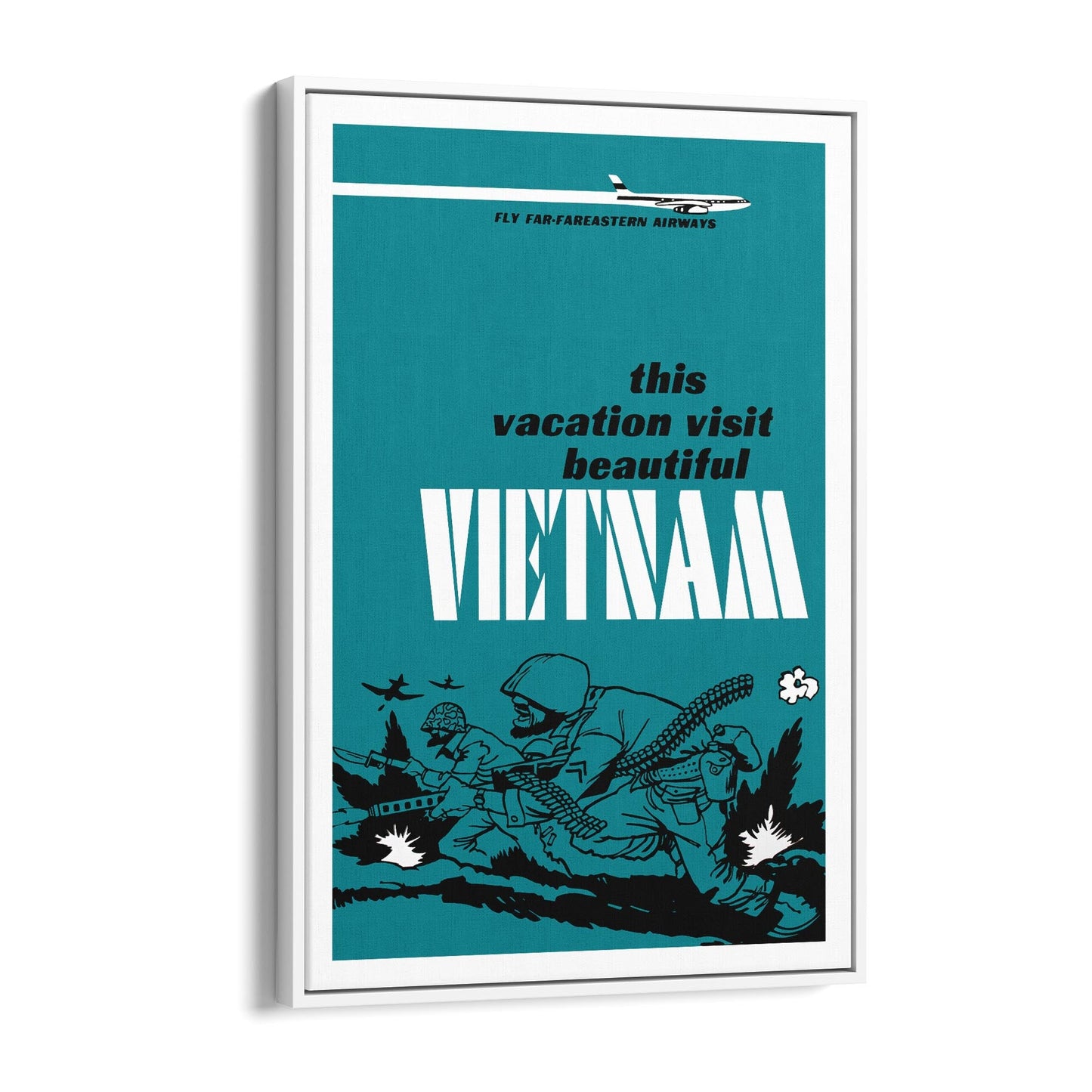 Vietnam (Satire) | Framed Canvas Vintage Travel Advertisement