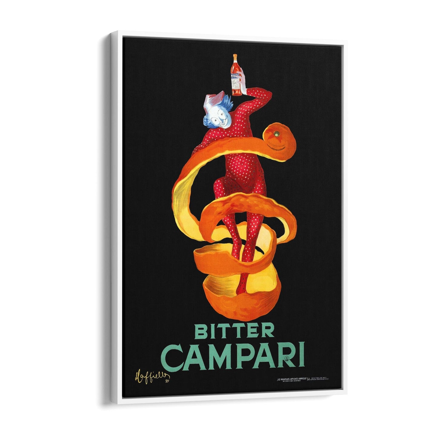 Bitter Campari Orange Peel by Leonetto Cappiello | Framed Canvas Vintage Advertisement