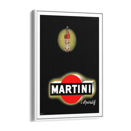 Martini L'Aperitif | Framed Canvas Vintage Drinks Advertisement