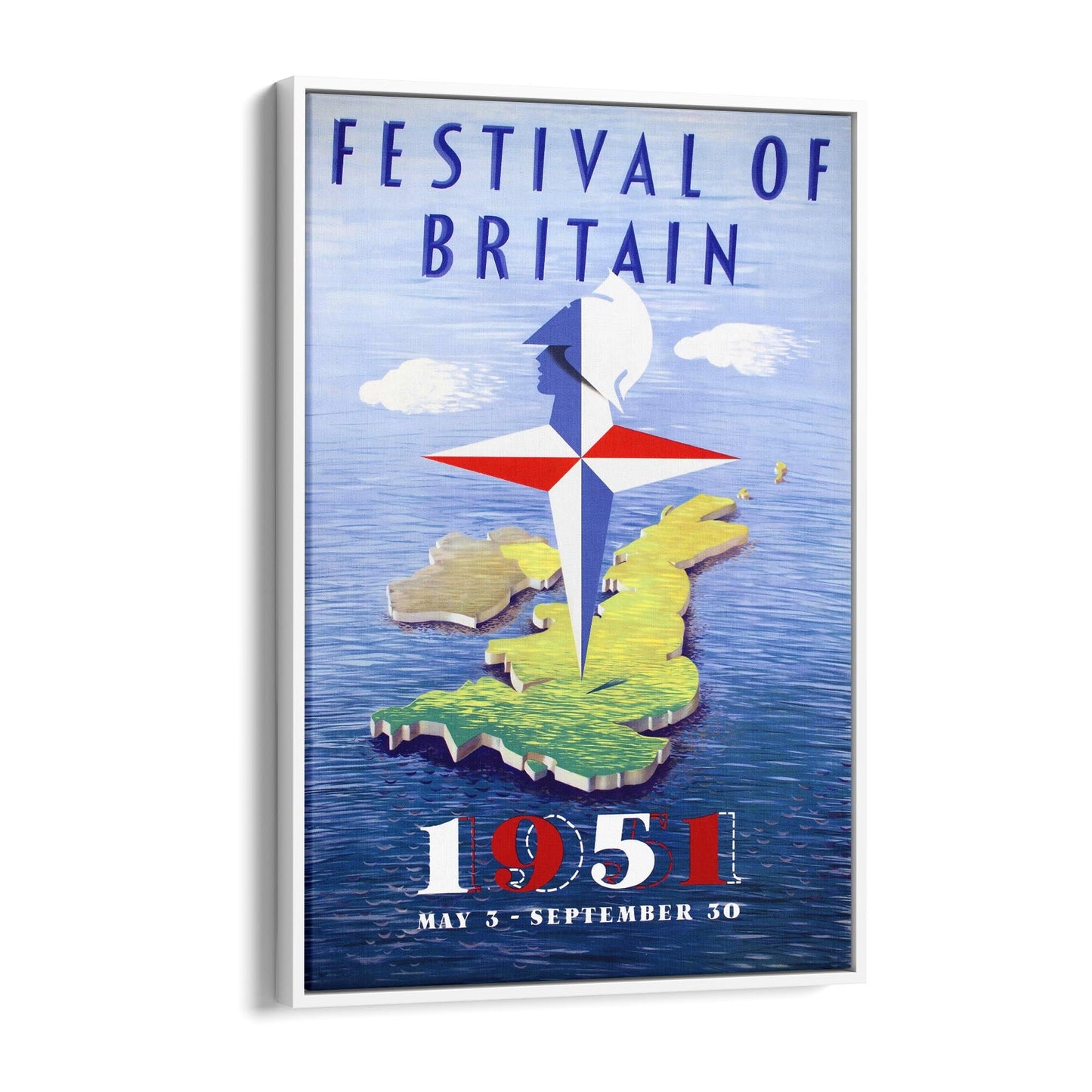 Festival of Britain | Framed Canvas Vintage Travel Advertisement