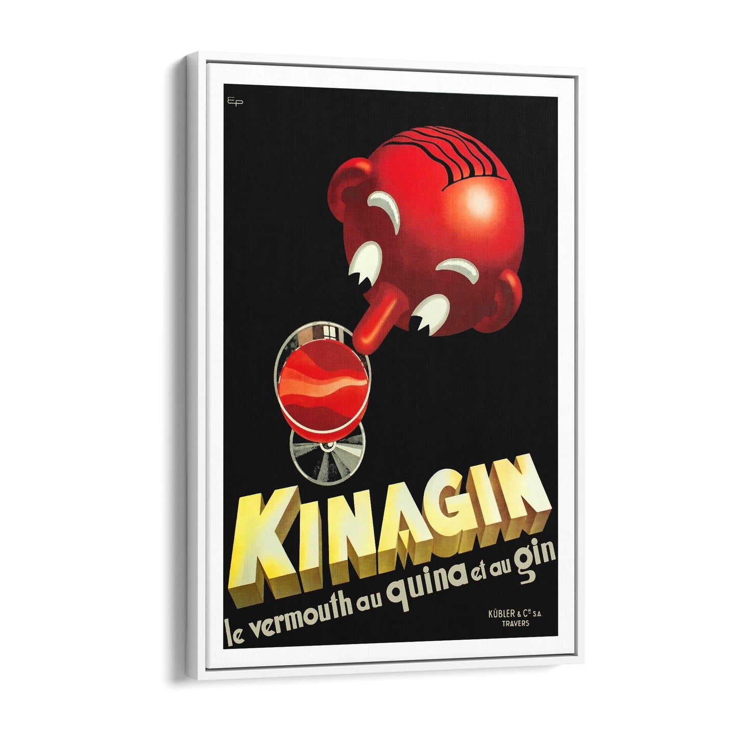 Kinagin Vermouth by Eugene Patkevitch | Framed Canvas Vintage Advertisement