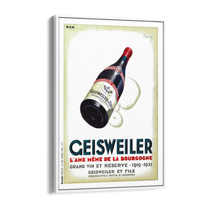 Geisweiler Wine by Manton | Framed Canvas Vintage Advertisement