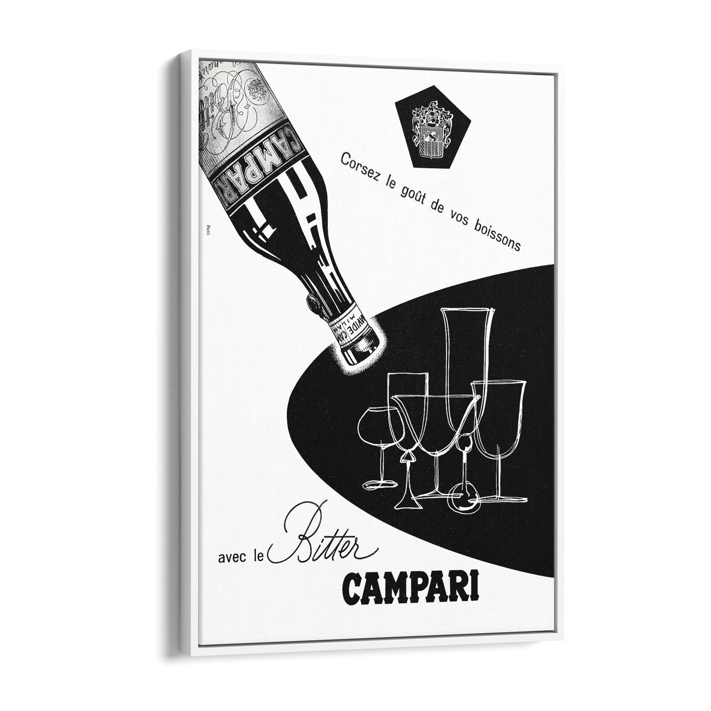 Bitter Campari by Rolli | Framed Canvas Vintage Advertisement