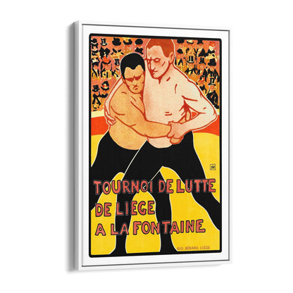 Wrestling Tournament by Armand Rassenfosse Sports | Framed Canvas Vintage Advertisement