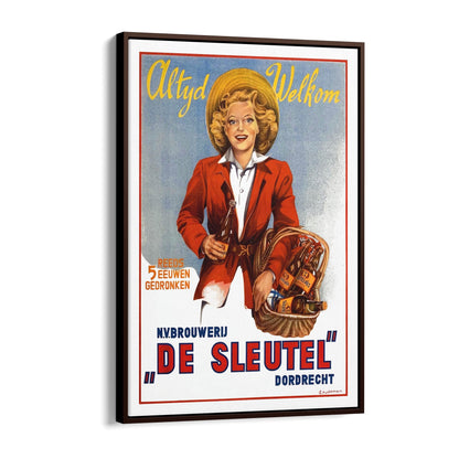 Altyd Welkom - De Sleutel Brewery by D. Rudeman | Framed Canvas Vintage Advertisement