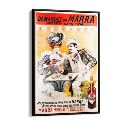 Demandez un Marra French Wine | Framed Canvas Vintage Advertisement