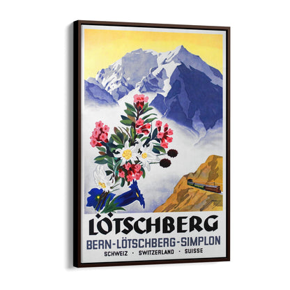 Lotschberg, Switzerland by Armin Bieber | Framed Canvas Vintage Travel Advertisement