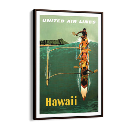 Hawaii, United States of America (United Air Lines) | Framed Canvas Vintage Travel Advertisement
