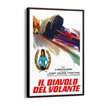 Motorsport "Il Diavolo Del Volante" Italian Movie | Framed Canvas Vintage Advertisement