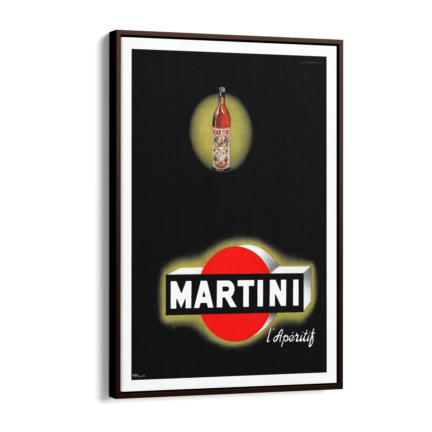 Martini L'Aperitif | Framed Canvas Vintage Drinks Advertisement