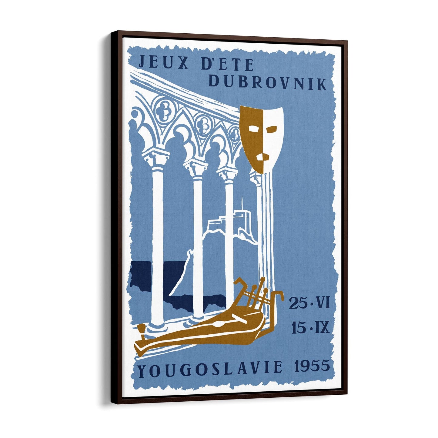 Dubrovnik, Yugoslavia (Croatia) | Framed Canvas Vintage Travel Advertisement