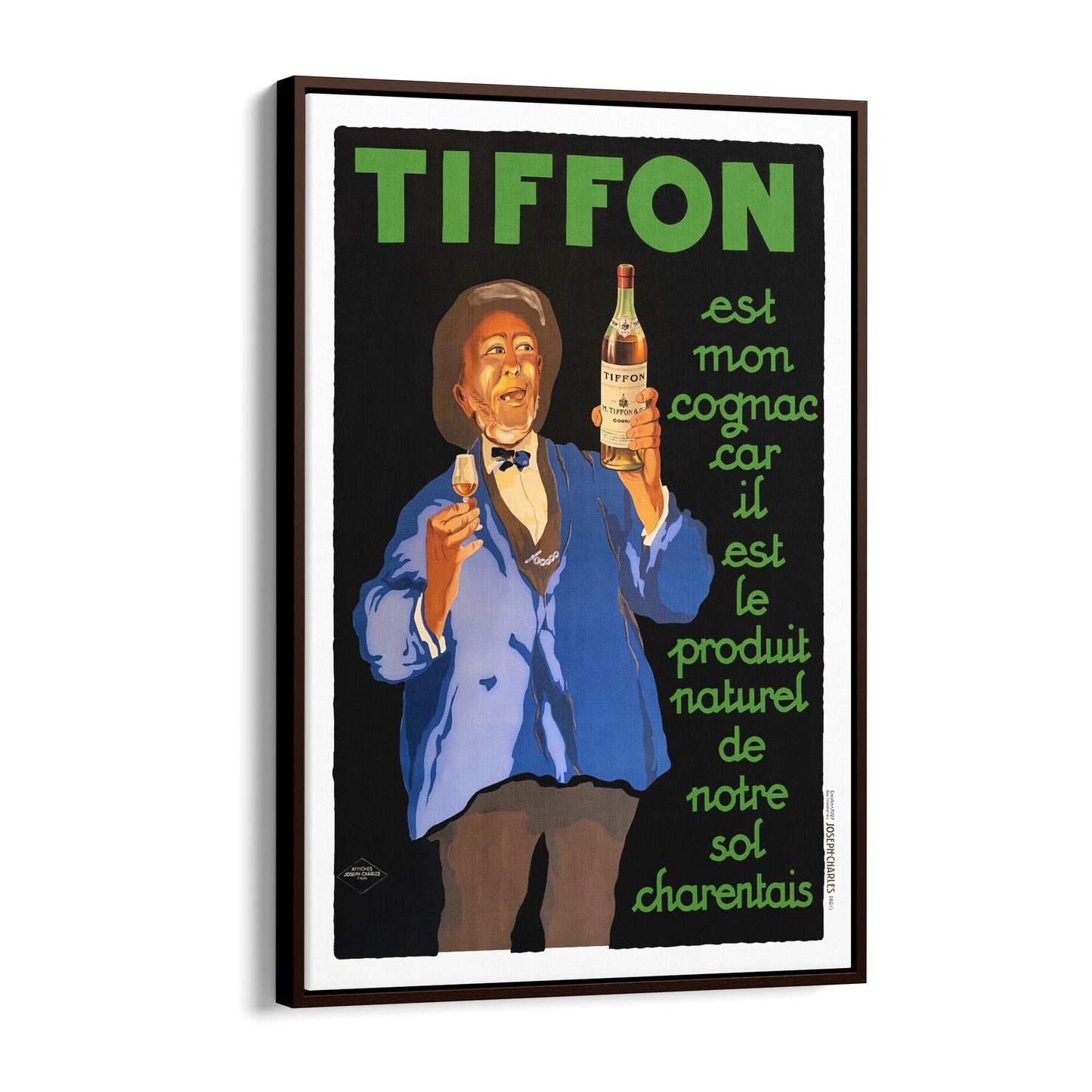 Tiffon Cognac | Framed Canvas French Vintage Advertisement