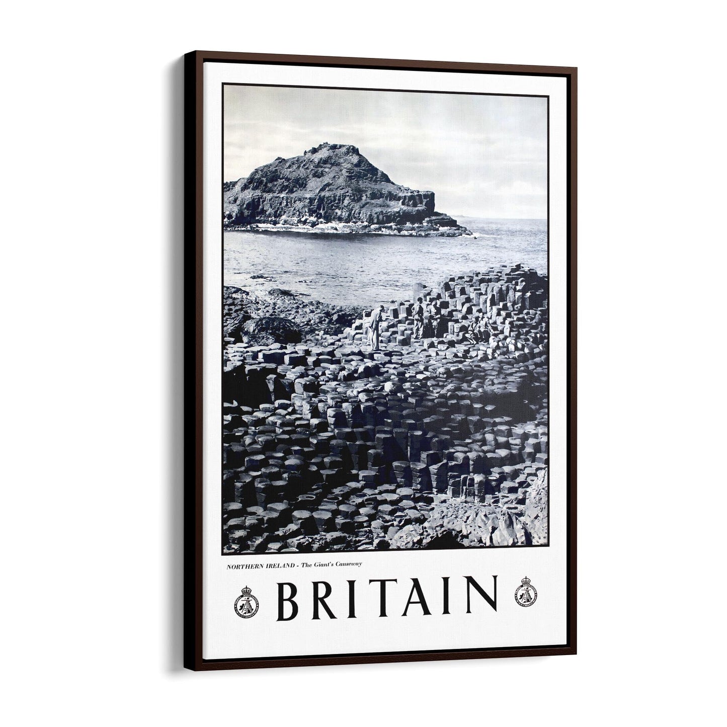 Giant's Causeway, Northern Ireland, Britain | Framed Canvas Vintage Travel Advertisement