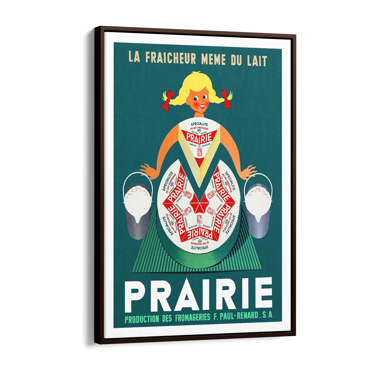 Prairie Dairy | Framed Canvas Vintage Advertisement