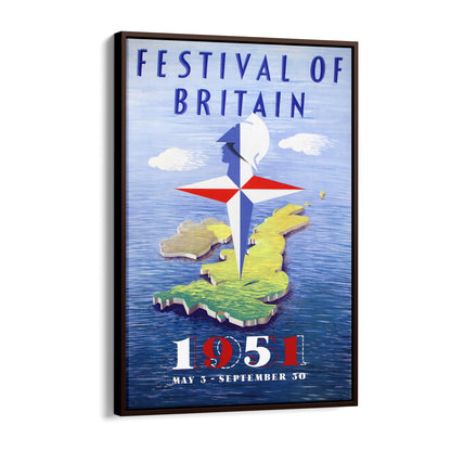 Festival of Britain | Framed Canvas Vintage Travel Advertisement