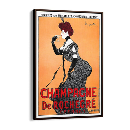 Champagne De Rochegre French Wine | Framed Canvas Vintage Advertisement