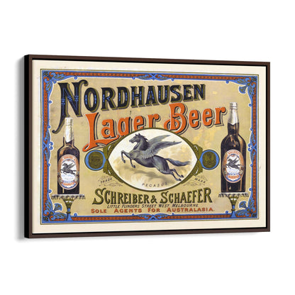 Nordhausen Lager Beer | Framed Canvas Vintage Advertisement