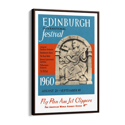 Edinburgh International Festival 1960, Scotland | Framed Canvas Vintage Travel Advertisement