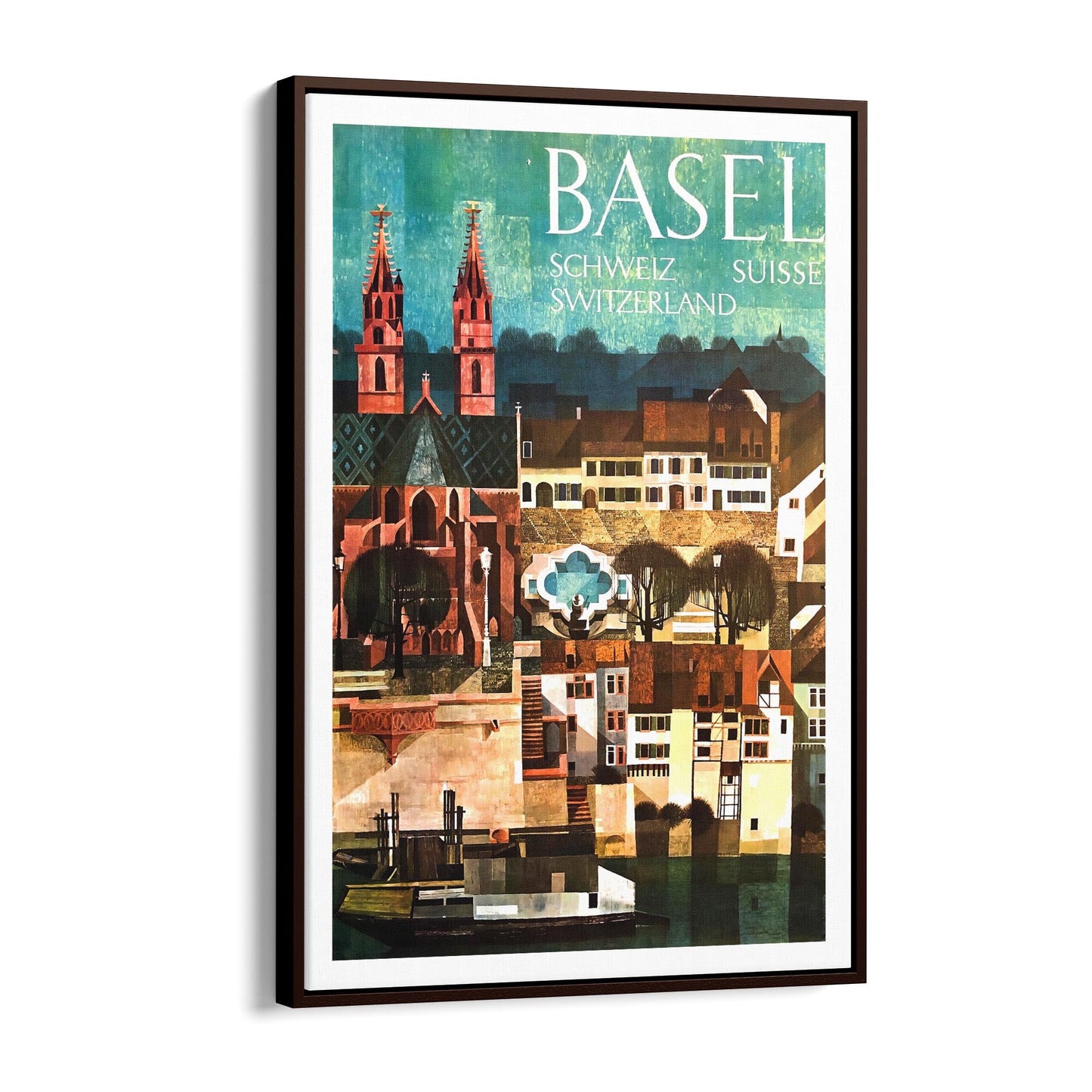 Basel, Switzerland | Framed Canvas Vintage Travel Advertisement