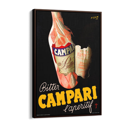 Campari by Carlo Fisanotti | Framed Canvas Vintage Advertisement