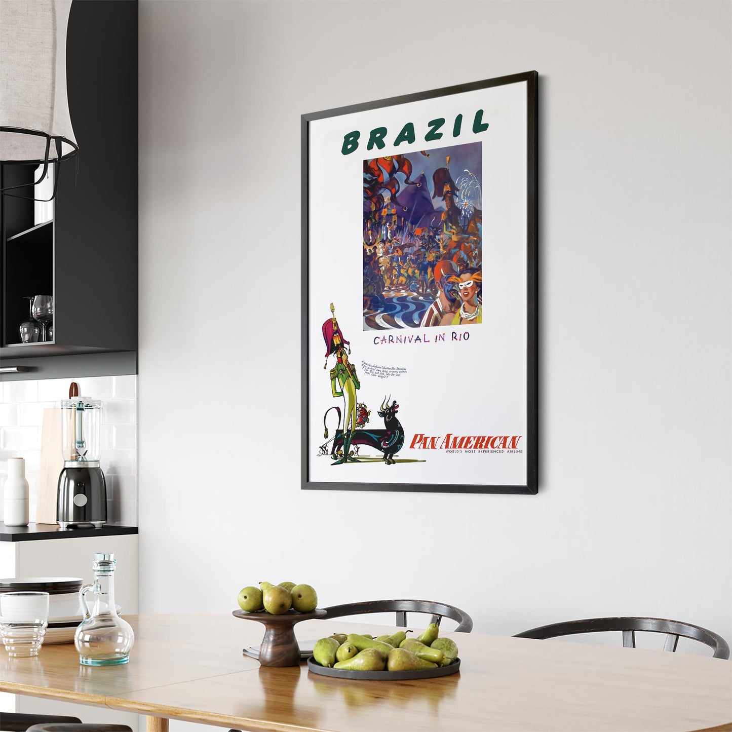 Brazil Carnival in Rio - Pan American | Framed Vintage Travel Poster