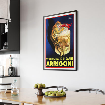Arrigoni Meat Extract by Sigon Pollione | Framed Vintage Poster