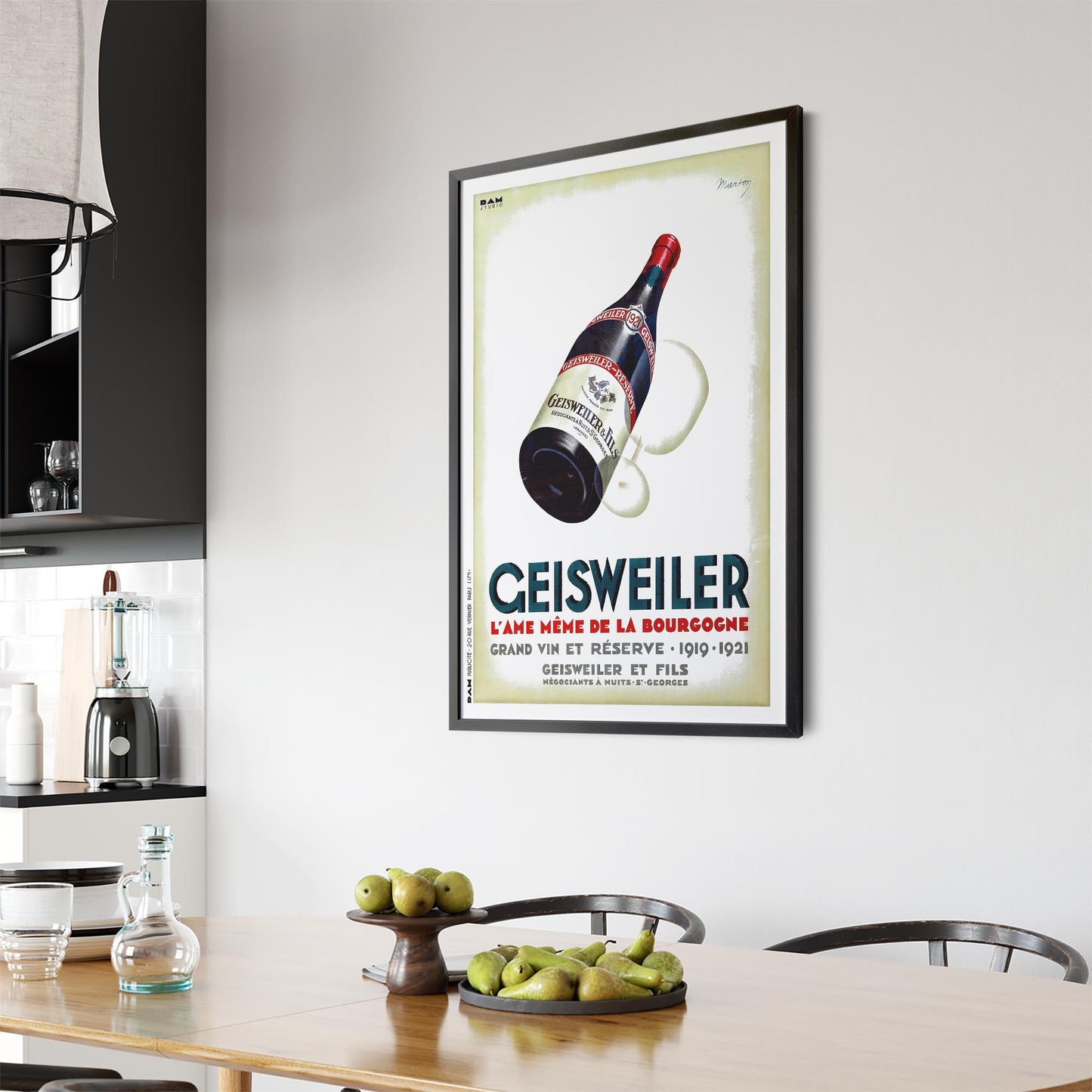 Geisweiler Wine by Manton | Framed Vintage Poster