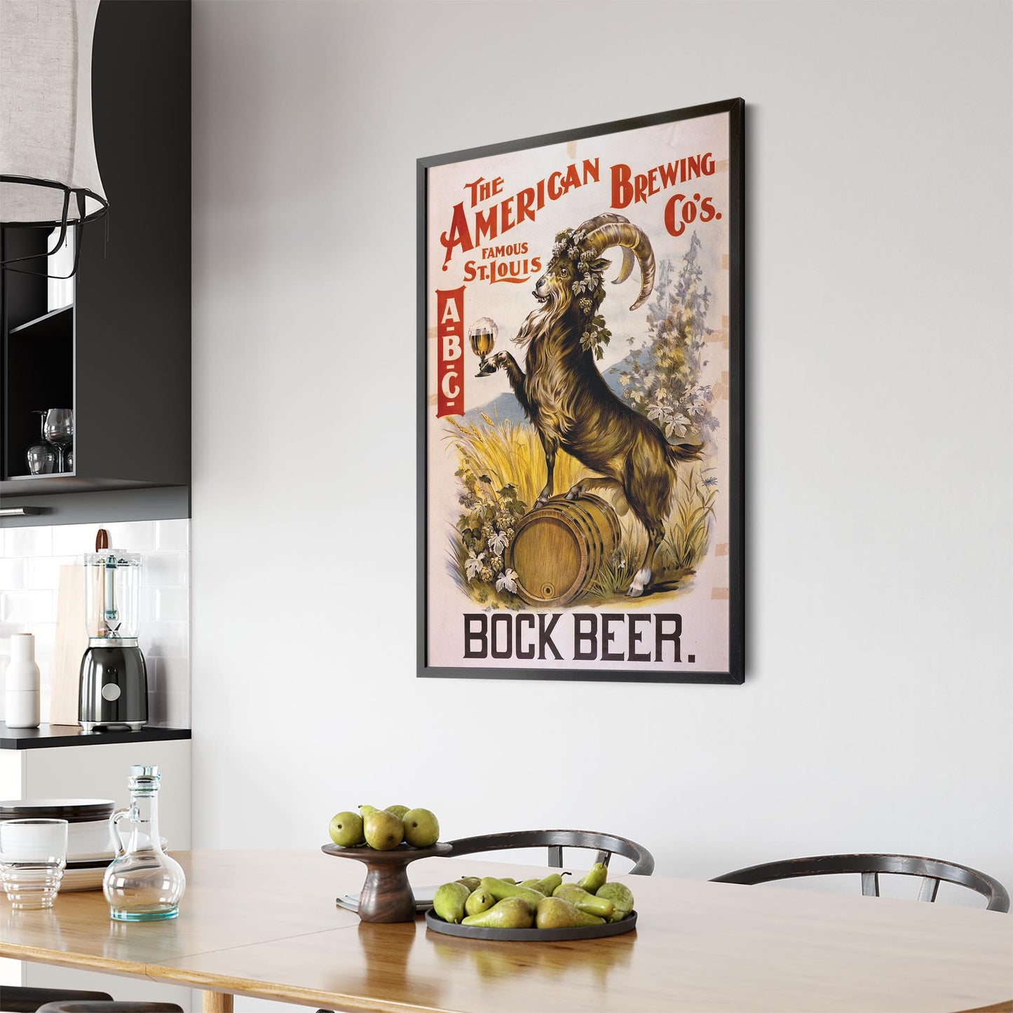 The American Brewing Co "Bock Beer" | Framed Vintage Poster